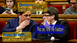 Junqueras, Puigdemont, Dui, Independencia, CUP,parlament.jpg