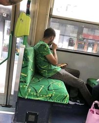 Coincidencia , Autobus, Camiseta, igual, movil, tejido, tela, verde.jpg